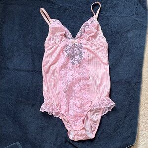 Sassoon Pink Lace Bodysuit